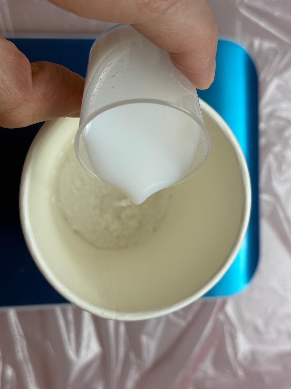Mix base and liquid